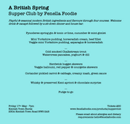 A British Spring Supper Club by Fenella Foodie
